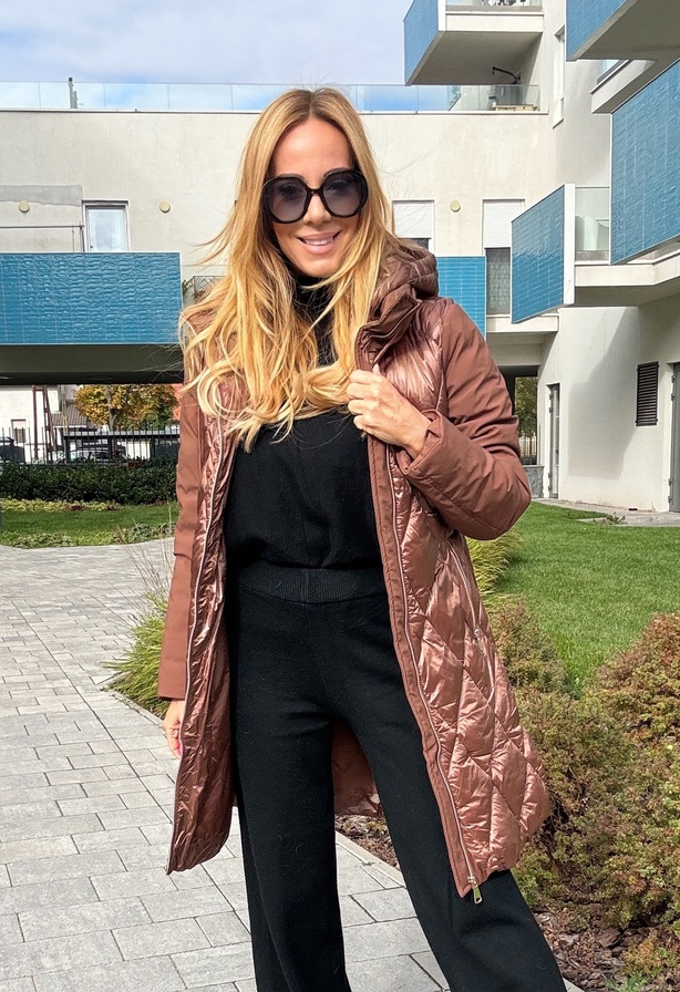 Amy Amelia  kabát rozsda barna – Innova Fashion